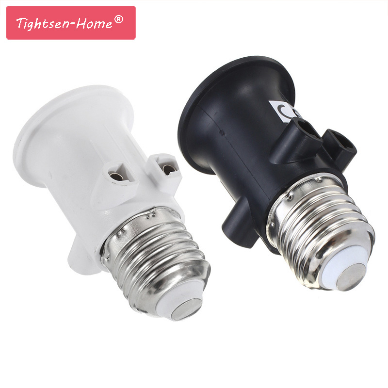 PBT Chống Cháy E27 Bóng Đèn Adapter Đui Đèn Căn Cứ Ổ Cắm Chuyển Đổi Với Phích Cắm EU AC100-240V 4A Cho Đèn