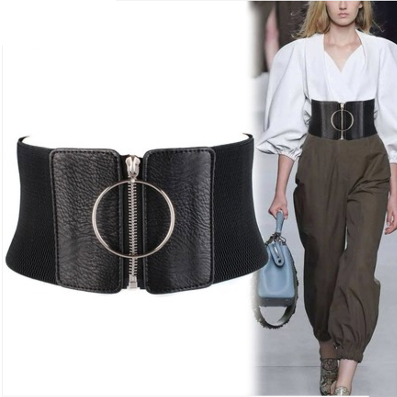 Cinturón de corsé de talla grande para mujer, fajas elásticas anchas, cinturones de diseñador elásticos grandes, cintura de alta calidad, pretina de vestido Punk