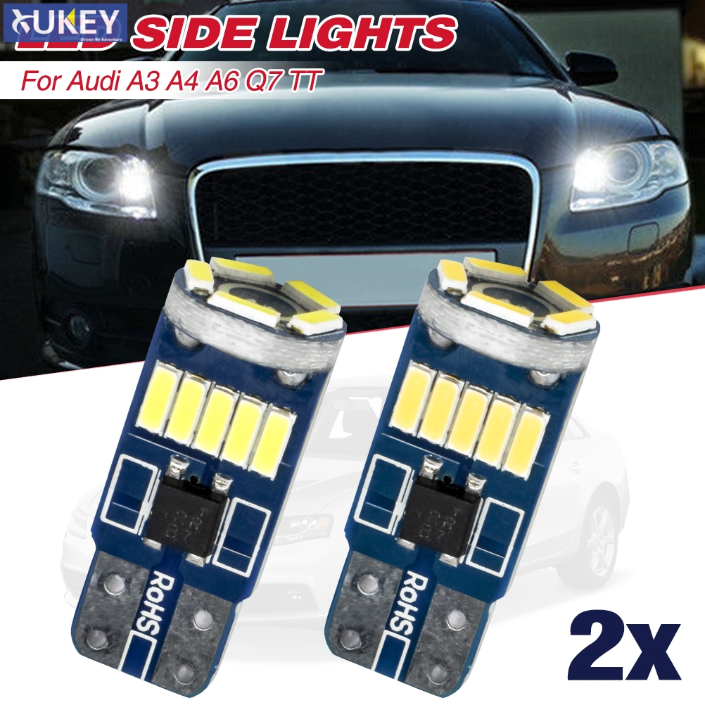 501 W5W T10 für Audi A3 A4 A6 C5 C6 Q7 TT Xenon Weiß 15 SMD LED Seitenlichter Fehlerfreier Lampenersatz