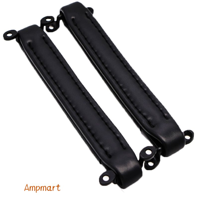 Ampmart-alça de couro estilo vintage para guitarra Fender, armário AMP com parafuso, preto, 1pc