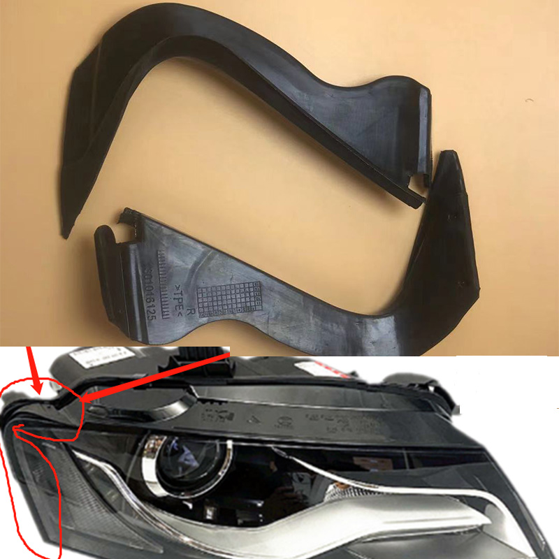 Para audi a4 b8 2008-2012 tira de vedação do farol do carro tira de cobertura do farol tira de vedação junta farol guarnição tira