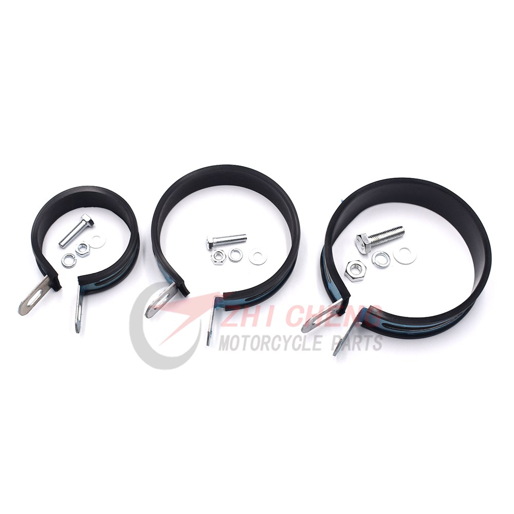 Abrazadera de soporte de anillo fijo para tubo de Escape de motocicleta, Universal, 60mm, 88mm, 100mm de diámetro