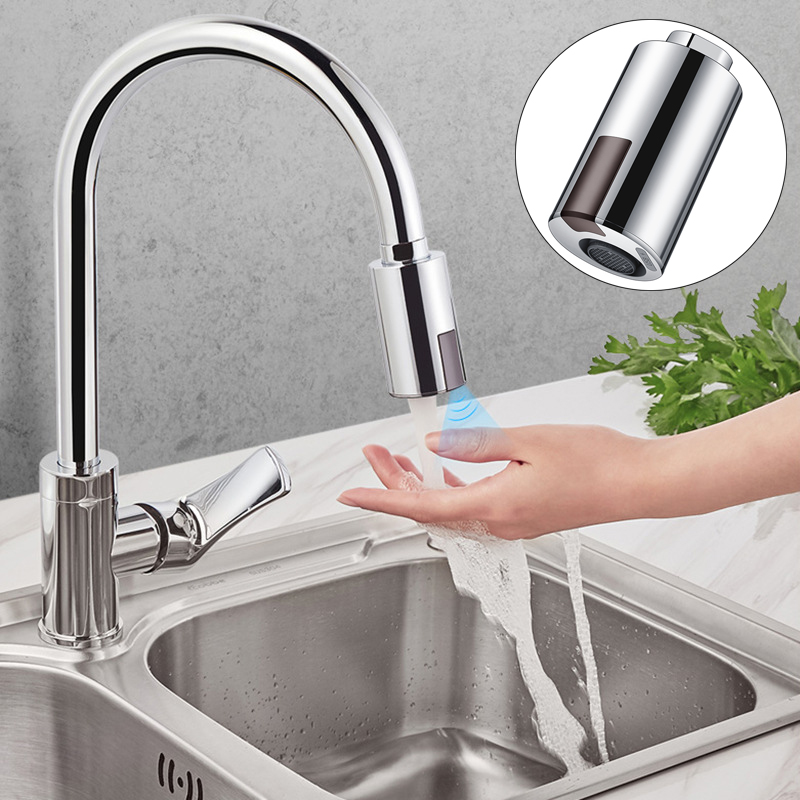 Dapur Sensor Keran Hemat Air Perangkat Non-Kontak Keran Kamar Mandi Inflatable Otomatis Sensor Keran Shower Head Filter