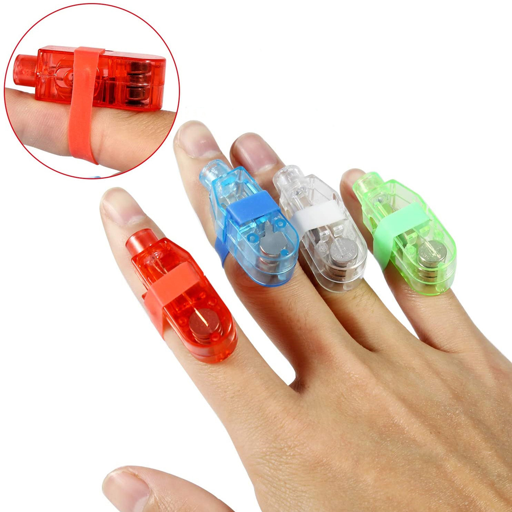 10szt LED Finger Lights Finger Ring Glow Sticks for Kids Adults Bright Party Favors Party Supplies for Holiday Light up Toys