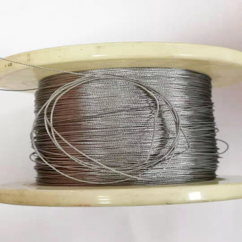 Cable de elevación de pesca más suave, cuerda de Alambre de acero inoxidable 100, construcción 7x7, 50M/1,2 M, 304mm de diámetro
