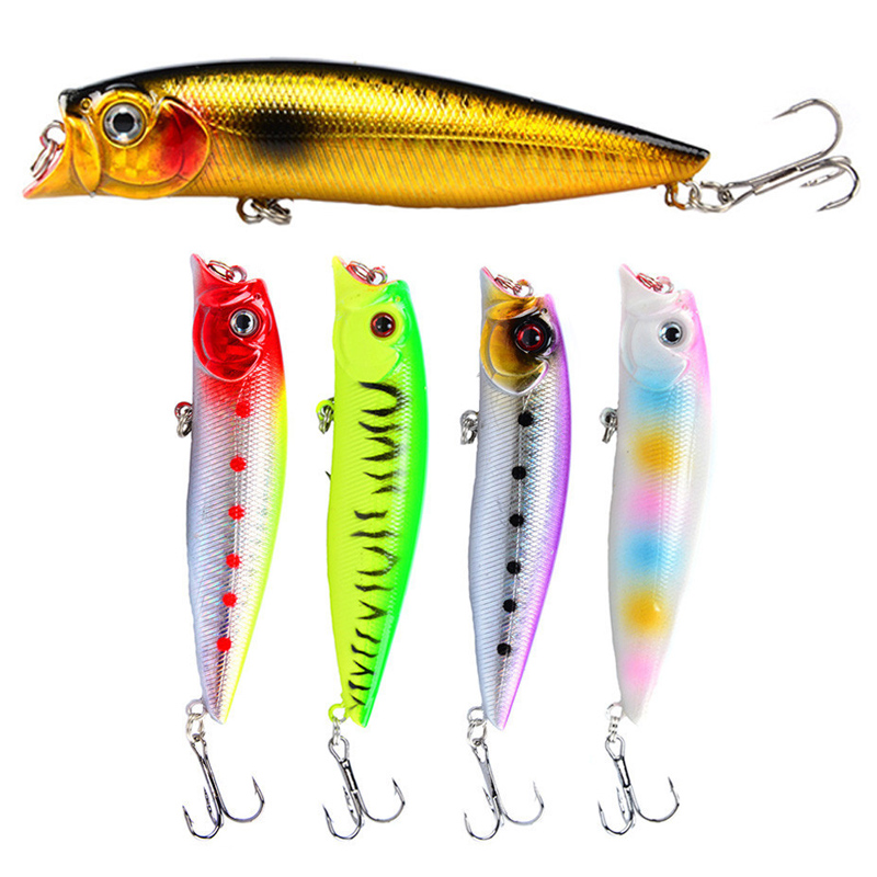 POETRYYI ร้อน 1 PC Popper เหยื่อตกปลา 9 ซม./11g เหยื่อ Popper Topwater 17 สี Hard เหยื่อ Wobblers ประดิษฐ์ตกปลาพลาสติก