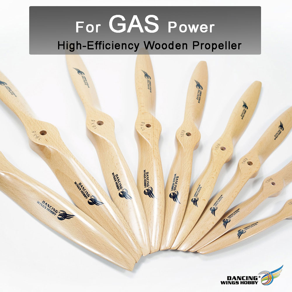 DW Hobby Holzpropeller für RC-Flugzeug, mehrere Größen erhältlich, 12 x 6, 13 x 6, 14 x 8, 15 x 8, 16 x 8, 17 x 8, 18 x 8, 19 x 8, 20 x 8