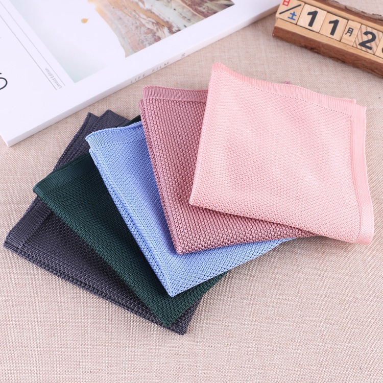 Chắc Chắn Đan Bỏ Túi Vuông Dành Cho Nam Bộ Quần Áo Dệt Kim Hanky Nam Khăn Tay Áo Phù Hợp Với Tay Vuông Khăn Tắm Cho Đảng Khăn Choàng Cổ