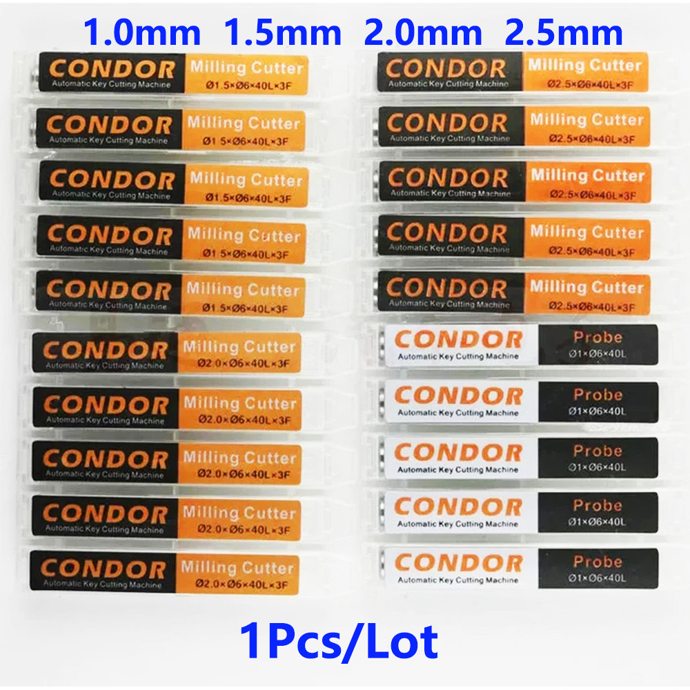 Frez 1,5 mm 2,0 mm 2,5 mm / sonda 1,0 mm do ręcznej maszyny do cięcia kluczy Xhorse Condor007
