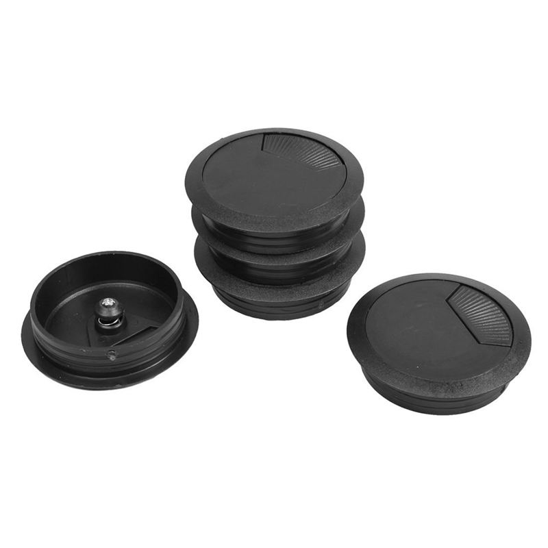 5 Pcs 70Mm Diaรอบพลาสติกสายเคเบิลสำหรับโต๊ะคอมพิวเตอร์