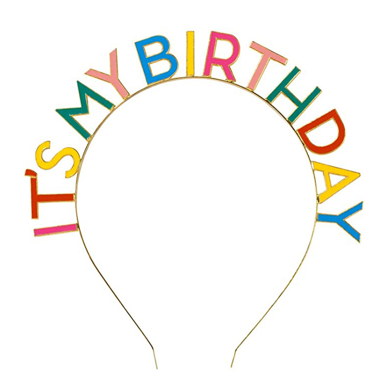 È il mio compleanno Fascia per capelli colorata Decorazione per feste di buon compleanno Accessori per capelli