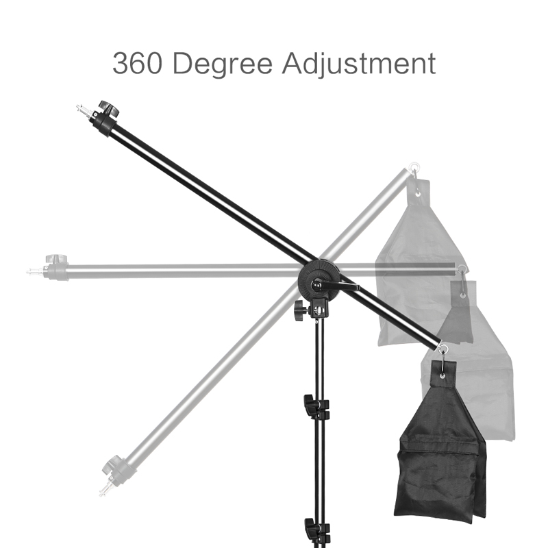 Tripod for Softbox Light Stand Photo Studio 2M with 1.4M Boom Arm Flexible Sandbag Supporting Lighting Photography Phone Flash