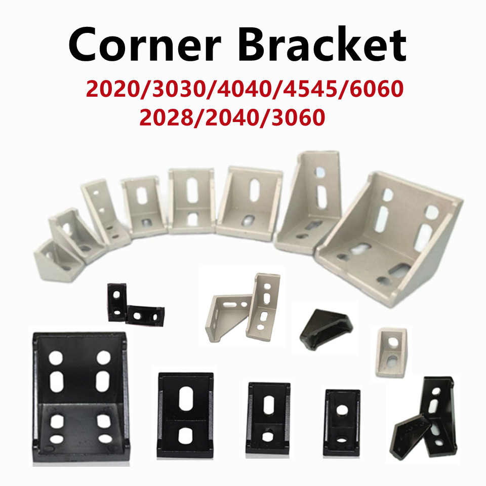 2020 2028 3030 3060 4040 4545 6060 20/30/40/45/60 Aluminiumprofilverbinder CNC-Fräser Aluminium-Eckhalterung 2040 3060 4545