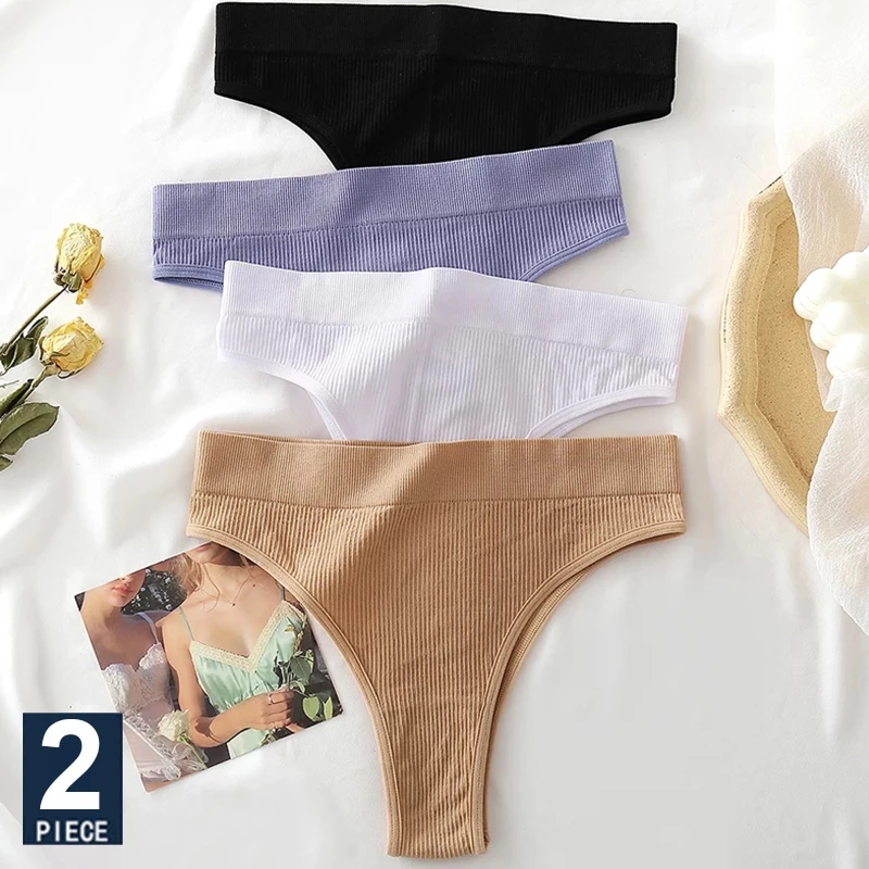 Sans couture femmes culottes filles tongs taille haute doux femme slips mode 6 couleurs unies S-XL Sexy caleçons pour les femmes nouveau