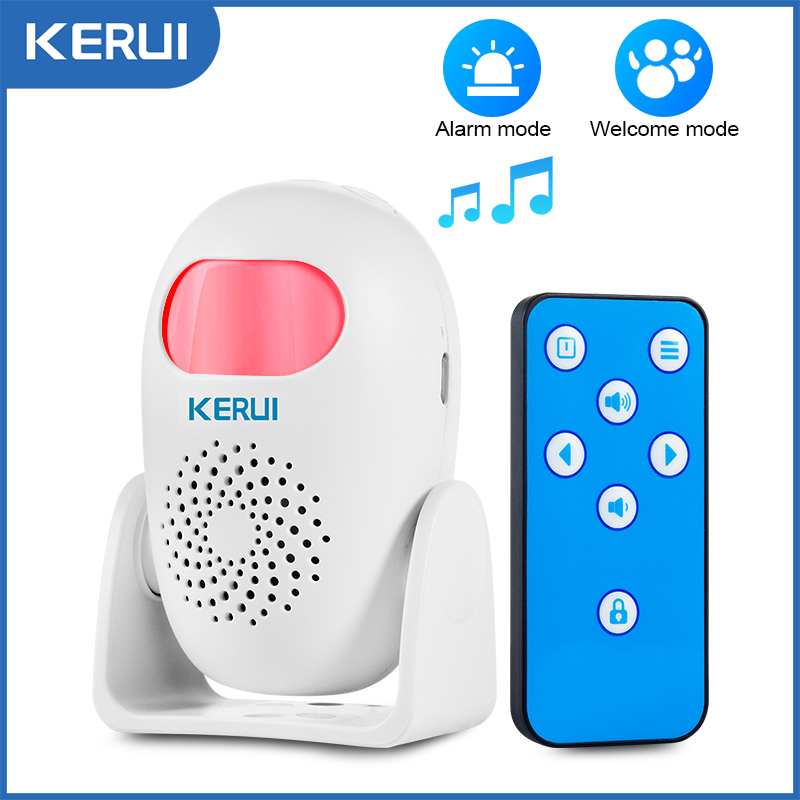 Kerui-inteligente campainha pir m120, anti-roubo, infravermelho, anti-roubo, multifuncional, detector de movimento humano, garagem, loja, segurança doméstica