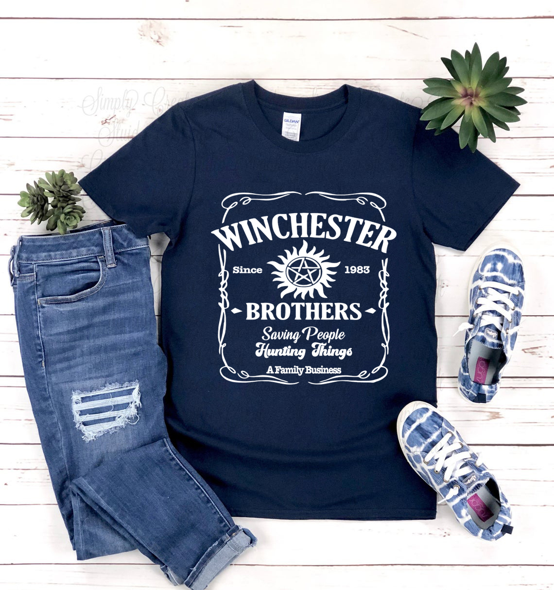 Supernatural Hemd Winchester Brothers Supernatural T-shirt Tv Zeigen Inspiriert Sam und Dean T Vintage Ästhetischen Shirts Fans Geschenk