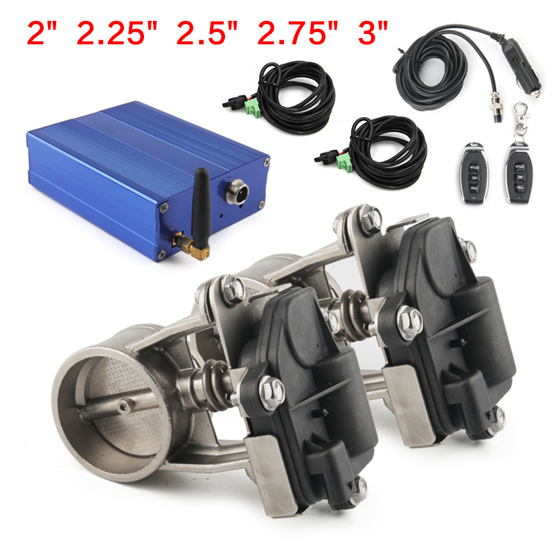 Katup Kontrol Knalpot Set Ganda dengan Kontrol Cutout Jarak Jauh untuk Pipa 2'/2.25'/2.5'/2.75'/3' 2 Set untuk BMW M3/M4 E82/E88