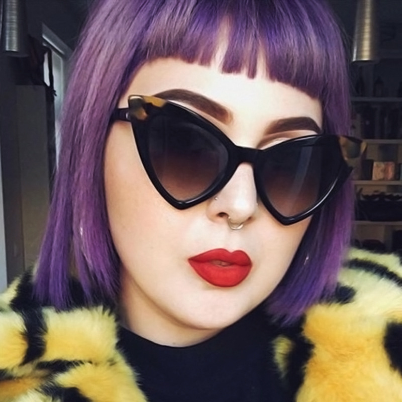 Classique Vintage Sexy oeil De chat lunettes De soleil femmes marque concepteur rétro surdimensionné Cateye femme lunettes De soleil UV400 Gafas De Sol Mujer