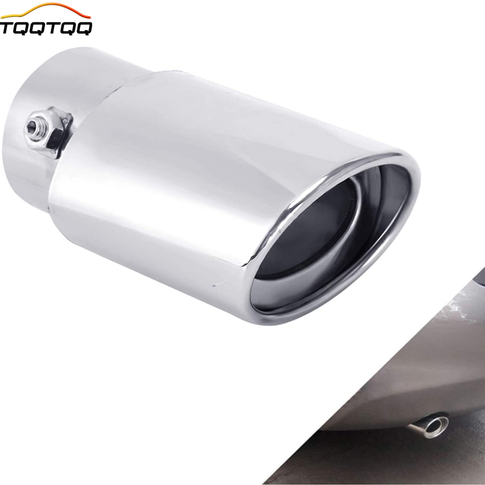Tubo de punta de silenciador de escape de coche de acero inoxidable Universal, tubos de ajuste ajustables de 1,5 pulgadas a 2,25 pulgadas (3,81 cm-5,7 cm)