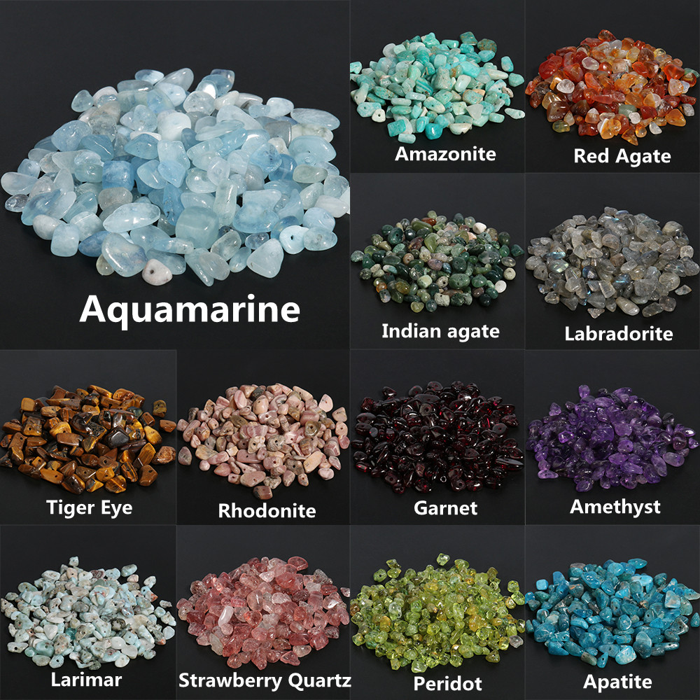 Améthystes irrégulières grenat oeil de tigre cristal puces de pierre naturelle perles de gravier pour la fabrication de bijoux bracelet à bricoler soi-même collier 16 pouces