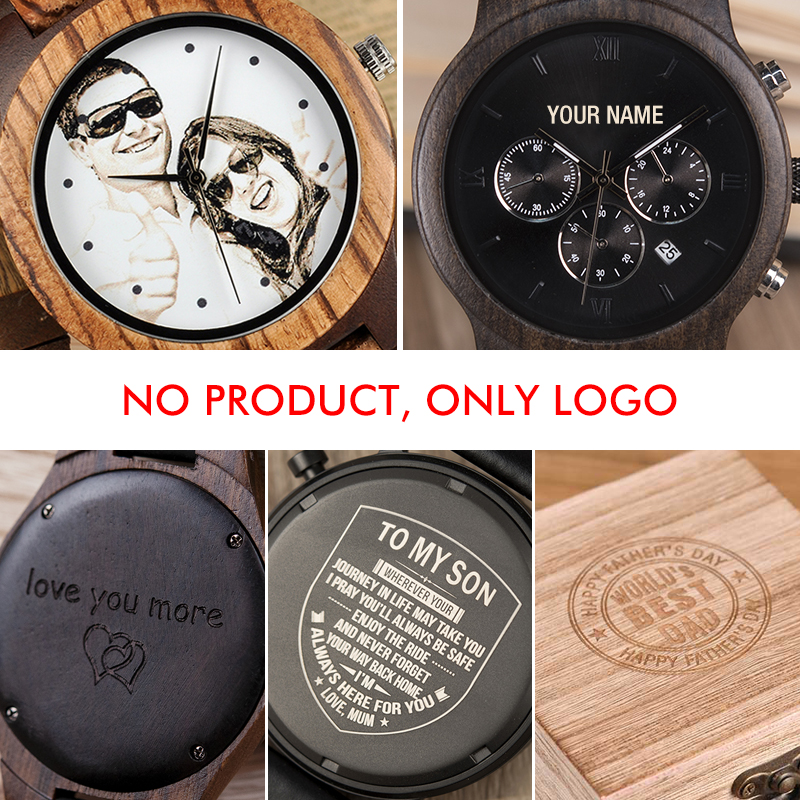 Bobo bird impressão colorida/gravura a laser taxa de logotipo oem aceita gravar personalizado em relógios de madeira de bambu/óculos de sol e caixa de presente