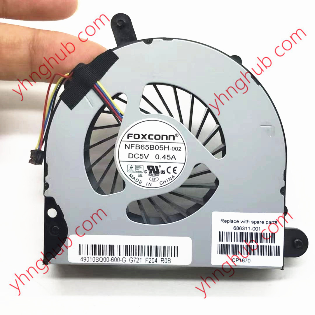 FOXCONN NFB65B05H-002 FSFA10M DC 5V 0,45A 4-draads serverkoelventilator