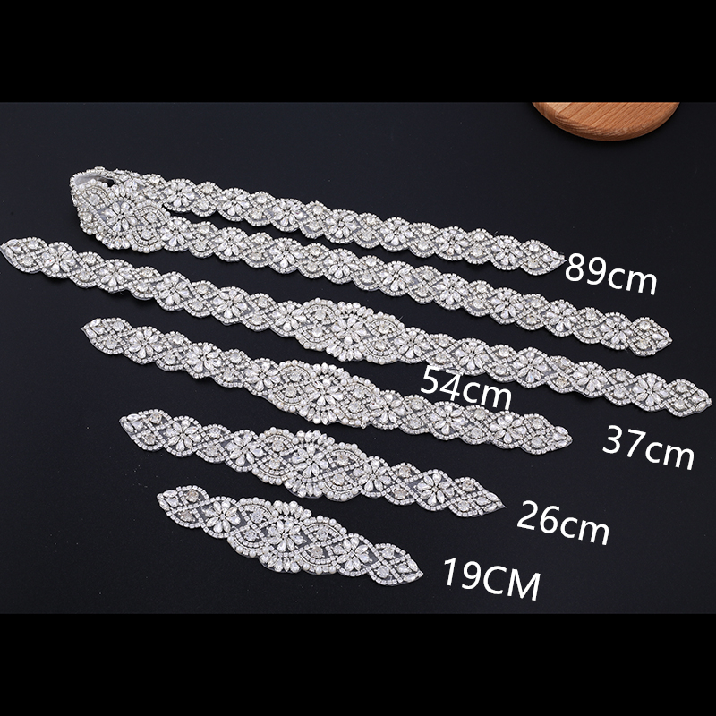 Cintura da sposa con strass NZUK da sposa con accessori per abiti da sposa con diamanti in cristallo fascia da cintura 19cm-89cm fascia da cintura per donna