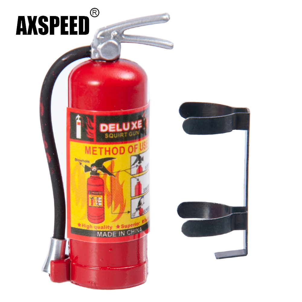 AXSPEED Alat Pemadam Api Mini Tiruan untuk Axial SCX10 Wraith TRX4 Tamiya 1/10 RC Bagian Alat Dekorasi Truk Mobil