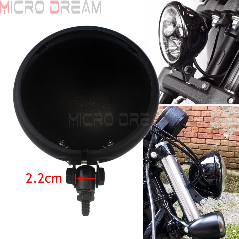 5,75-дюймовый комплект ведра корпуса фары для Harley Dyna Sportster XL1200 XL883 FXD Custom Choppers 5-3/4" светодиодный корпус фары