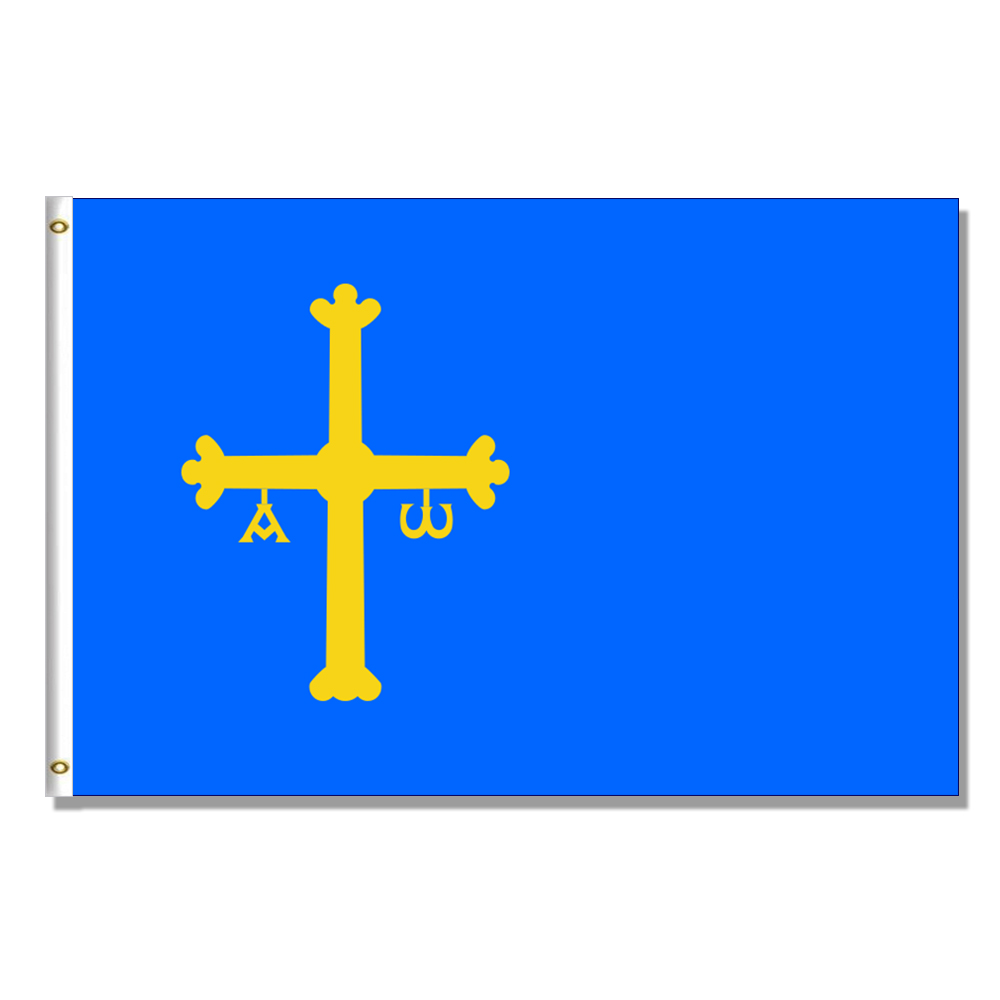 Asturias Flag 3x5FT 150X90CM banner 100D Polyester brass grommets indoor outdoor custom flag