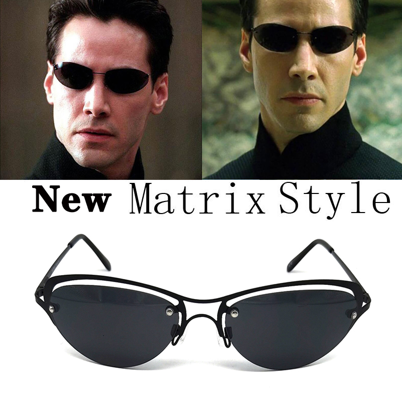 2021 Fashion Cool The Matrix Neo Style Occhiali da sole polarizzati Ultraleggeri senza montatura da uomo Driving Brand Design Occhiali da sole Ocul