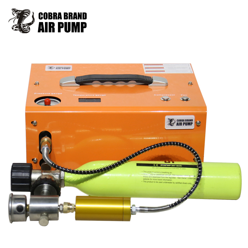 COMbar 4500Psi 300Bar 12V 220V 110V PCP Luchtcompressor Hogedrukpomp Compressor Transformator Pneumatische luchtbuks Geweer Inflator