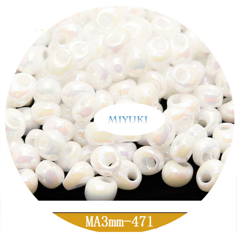 Gotas Miyuki Ma3mm importadas de Japón, 16 colores de luz, cuentas sueltas hechas a mano DIY, 5g