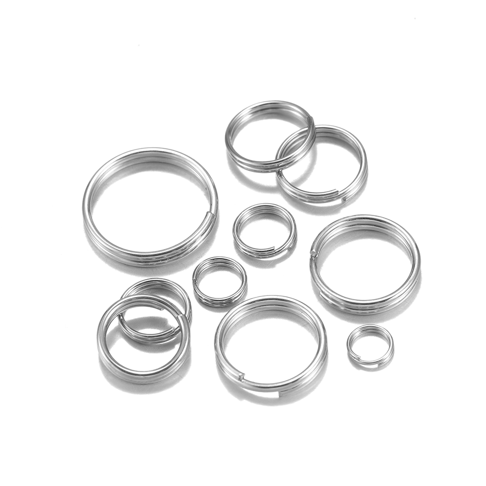 50-100 Stuks Gold Rvs Open Dubbele Ringetjes Voor Diy Sleutel Dubbele Split Rings Connectors Voor Sieraden maken Accessoires