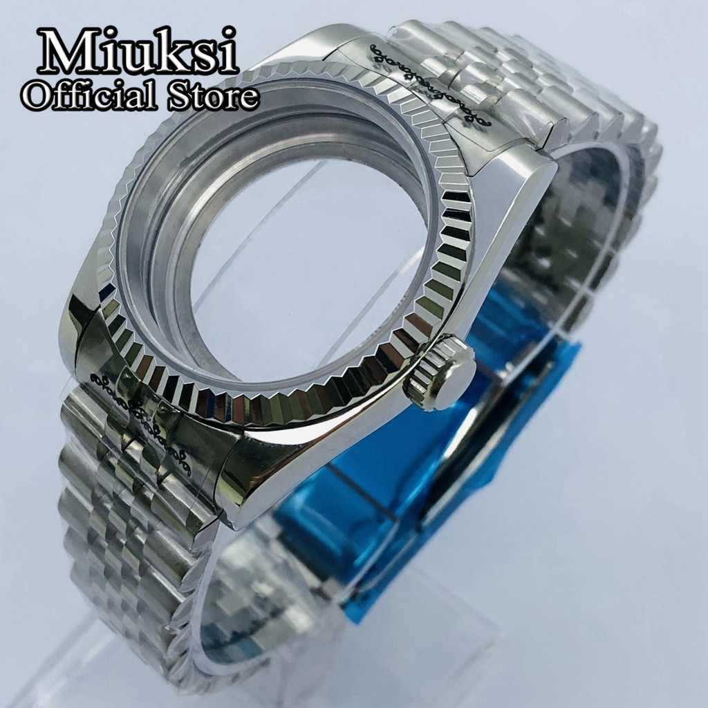 Miuksi 36 mm / 40 mm saffierglas horlogekast geschikt voor NH35 NH36 NH34 ETA2824 2836 Mingzhu DG2813 3804 Miyota8205 8215 PT5000 uurwerk
