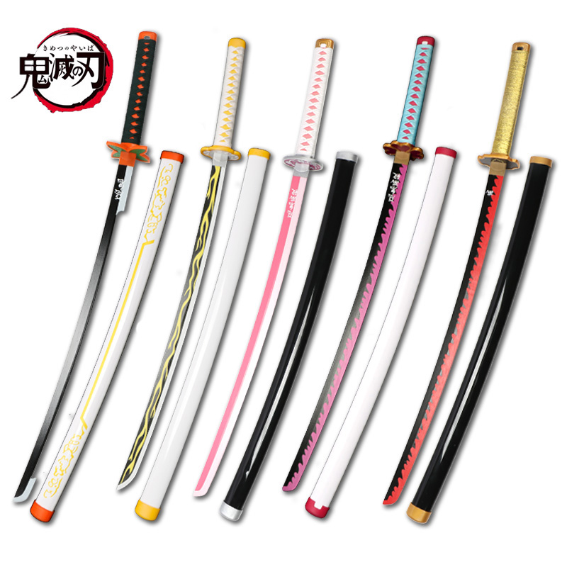 Senjata Cosplay Katana Anime Asli Pedang Cosplay Anime Pedang Zenitsu Kyoujurou Tanjiro