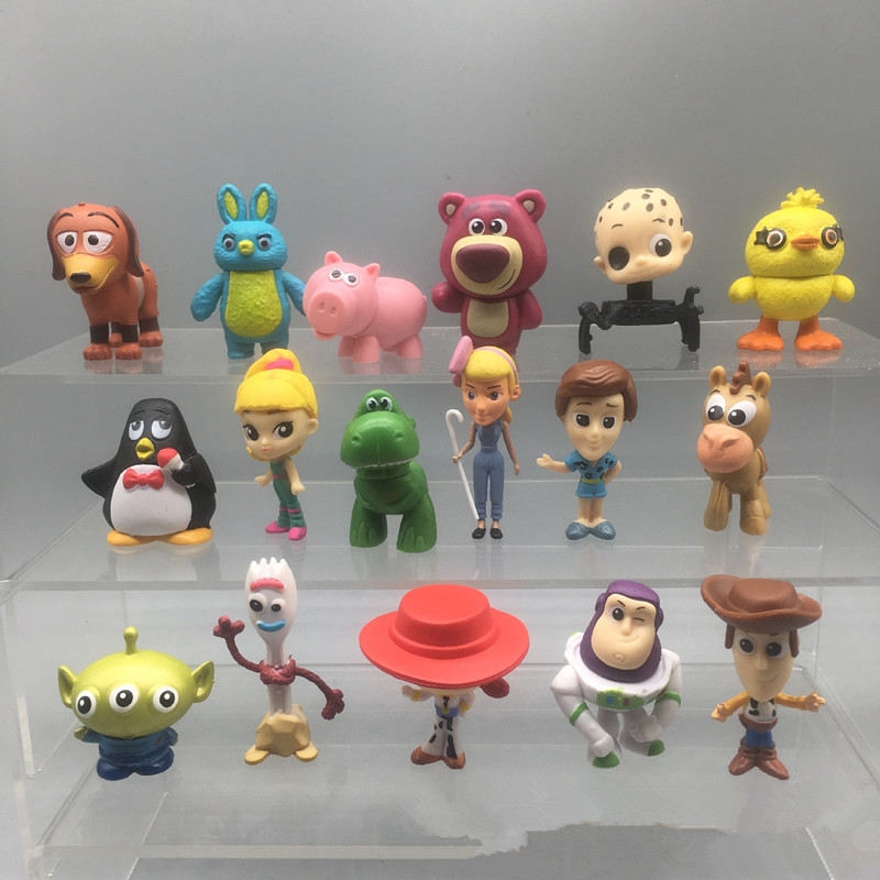 Figurines du film Toy Story 4 en PVC pour enfants, figurines d'action, Jessie Woody Alien, mini poupées, jouets pour enfants, cadeau de noël