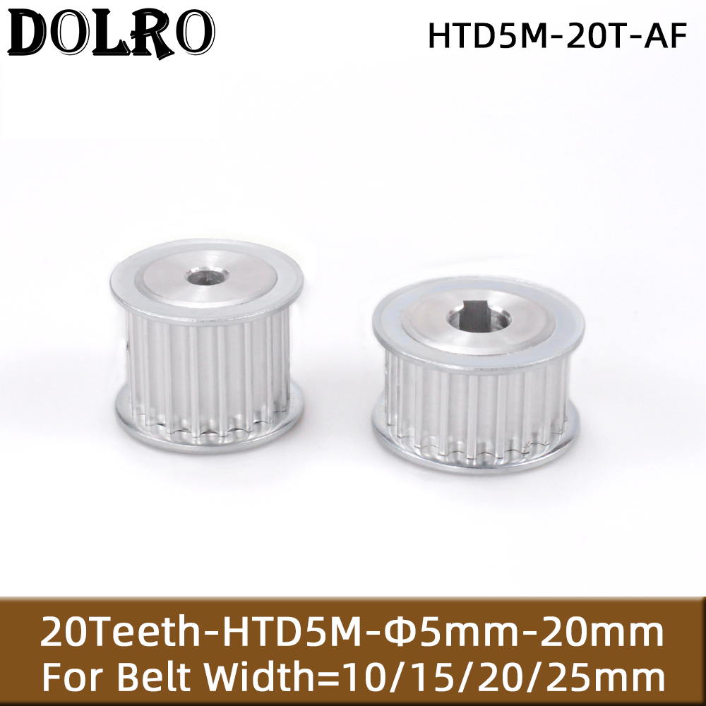 Poulie de synchronisation HTD 5M 20T 20 dents 5M-20T 16mm/21mm de largeur, poulie à courroie dentée 5/6/8/10/12/14/15mm, poulie d'engrenage d'alésage pour Machine CNC