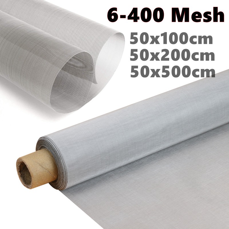 6–400 Mesh, 304 Edelstahl, gewebtes Drahtgeflecht, Filtersieb, Mesh-Siebfilter, Blattbildschirm, industrielles Fix-Werkzeug, Netz
