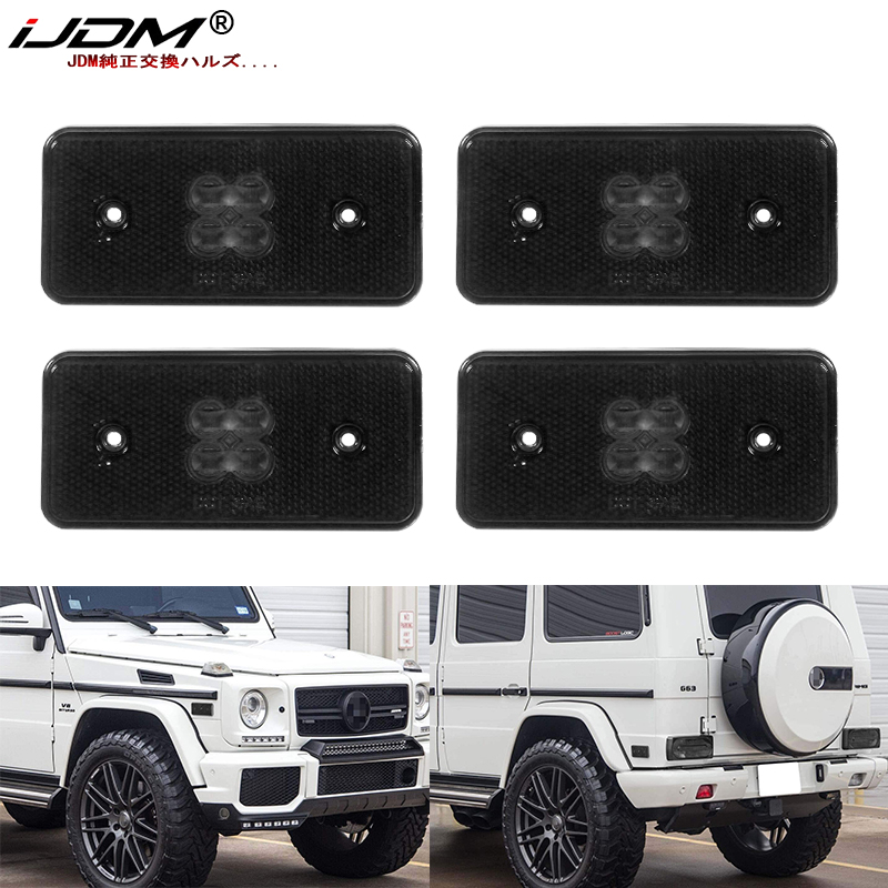 Lentes de Luz de Marcador Lateral Dianteiro/Traseiro iJDM Compatíveis com Mercedes AMG W463 G-Class G500 G550 G55 G63 2002-2014
