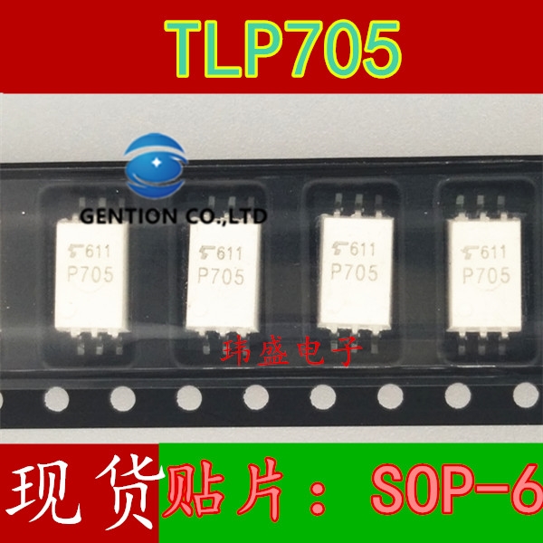 10 Buah Kopling Lampu Berkendara TLP705 0.6 Keluaran Arus Rendah, Penggerak Kecepatan Tinggi 10 M P705 TLP705A Dalam Stok 100% Baru dan Asli