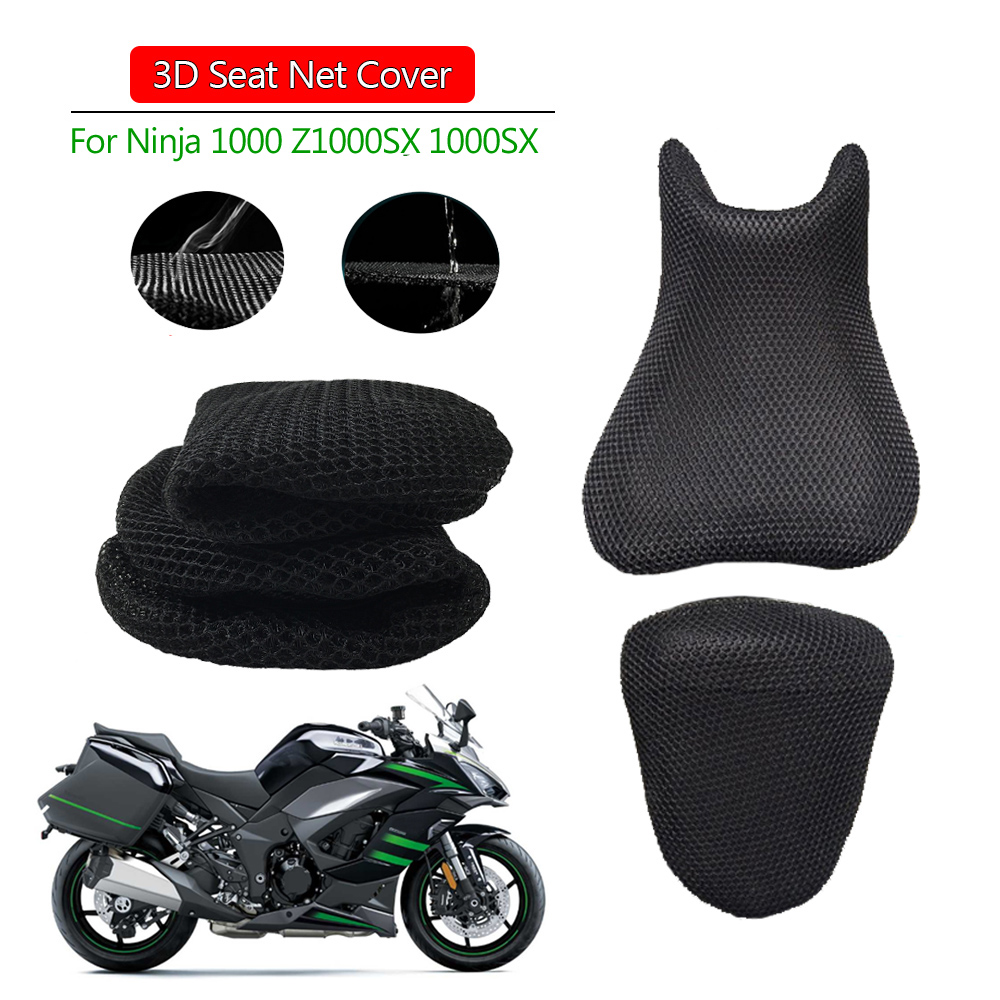 Sarung jok sepeda motor, pelindung bantalan jaring tahan air untuk 2023 Ninja 1000SX 1000 SX Ninja1000 SX Ninja1000SX Z1000SX 11-23