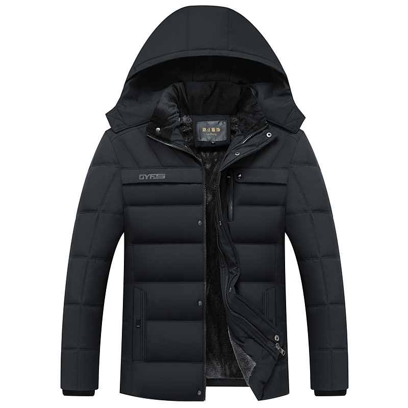 Abrigo de invierno con capucha de lana para hombre, chaqueta gruesa y cálida de invierno, regalo a prueba de viento para padre y marido, Parka, novedad de 2024