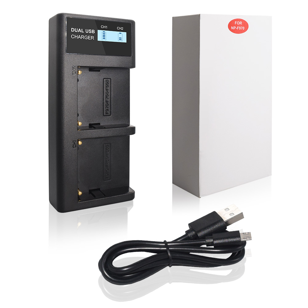 Зарядное устройство PALO NP-F970 NP-F960, ЖК-дисплей, двойное зарядное устройство для Sony NP F970 F960 F930 F950 F750 F770 F330 F550 F570, Аккумулятор для камеры