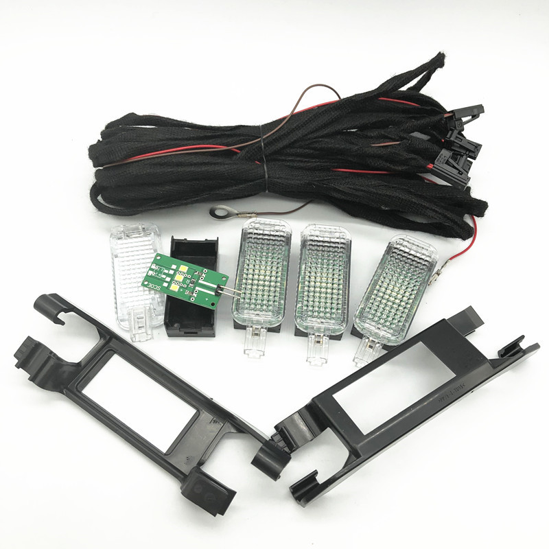 LED Mobil Dudukan Lampu Braket Kabel Cahaya Foosight untuk VW Passat B6 B7 Jetta Golf 6 MK6 Tiguan Seat Leon A3 A4 A5 A6 A7 A8 Q3 Q5