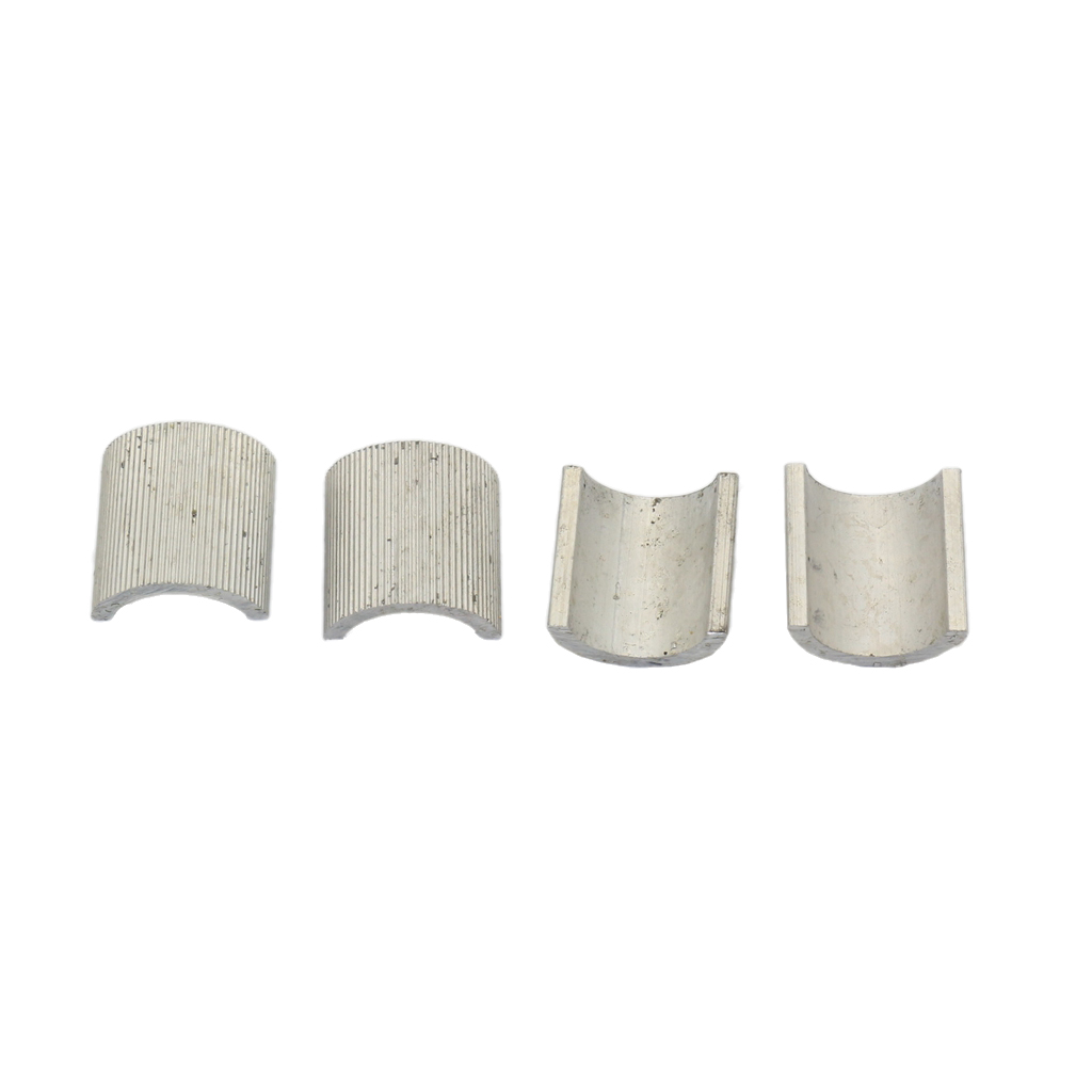 Paquete de 4 cuñas para manillar de motocicleta, de 7/8 a 1 pulgada, 22 a 25mm, plateadas