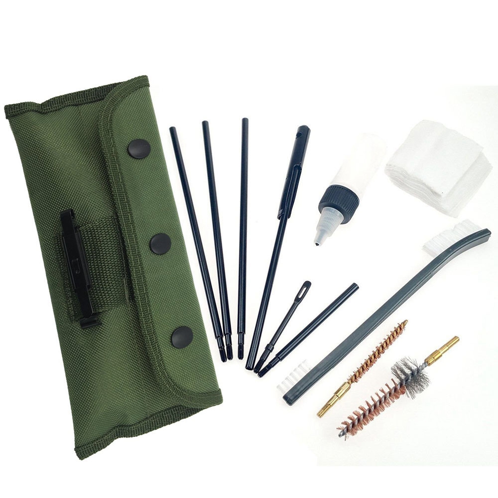 Kit de limpieza de pistola AR-15/M16, 10 Uds., 22 22LR.223 556, juego de cepillos para pistola de Rifle, Kit de limpieza de calibre 20 - 25, accesorios para pistola