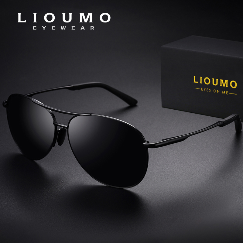 LIOUMO 2026 NEU Herren Vintage Legierung Polarisierte Photochrome Sonnenbrille Pilotenbrille Beschichtete Gläser Fahrbrille für Herren/Damen