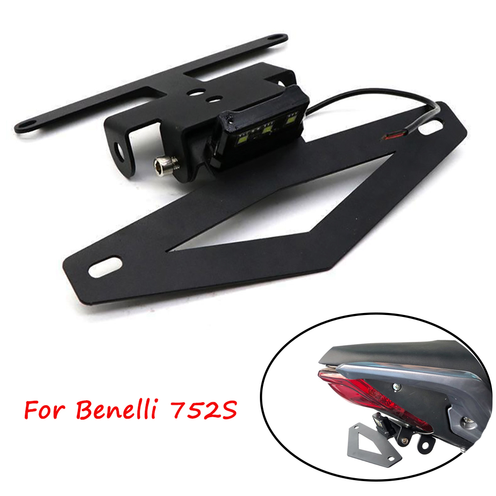 Soporte de marco para matrícula trasera de motocicleta con luz LED para Benelli 752S 752 S