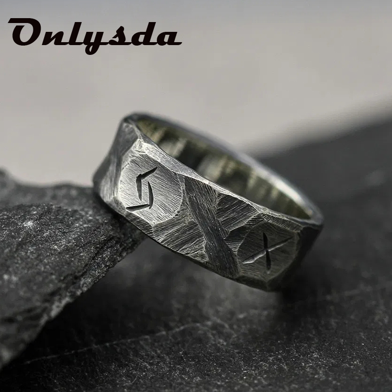 Freeshipping Rvs Odin Noorse Anel Amulet Rune Paar Dating Viking Ringen Voor Mannen Vrouwen Woorden Sieraden Vriendje Gift